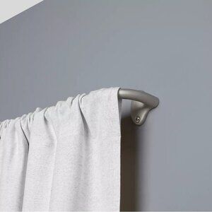 Loft by Umbra Silver Expandable Steel Wrap Around Curtain Rod 48" to 88" Lengths